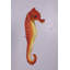 Statue hippocampe moyenne orange