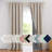 Linen Semi Sheer Privacy Curtains for Bedroom, Rustic Rod Pocket & Back Tab Light Filtering for Living Room, 2 Panels-1063082570-1063082575