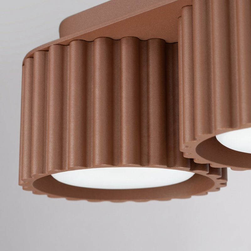 Aura Aluminium Flush Mount, Mocca, 32,5x10x8 cm, 3 Lights