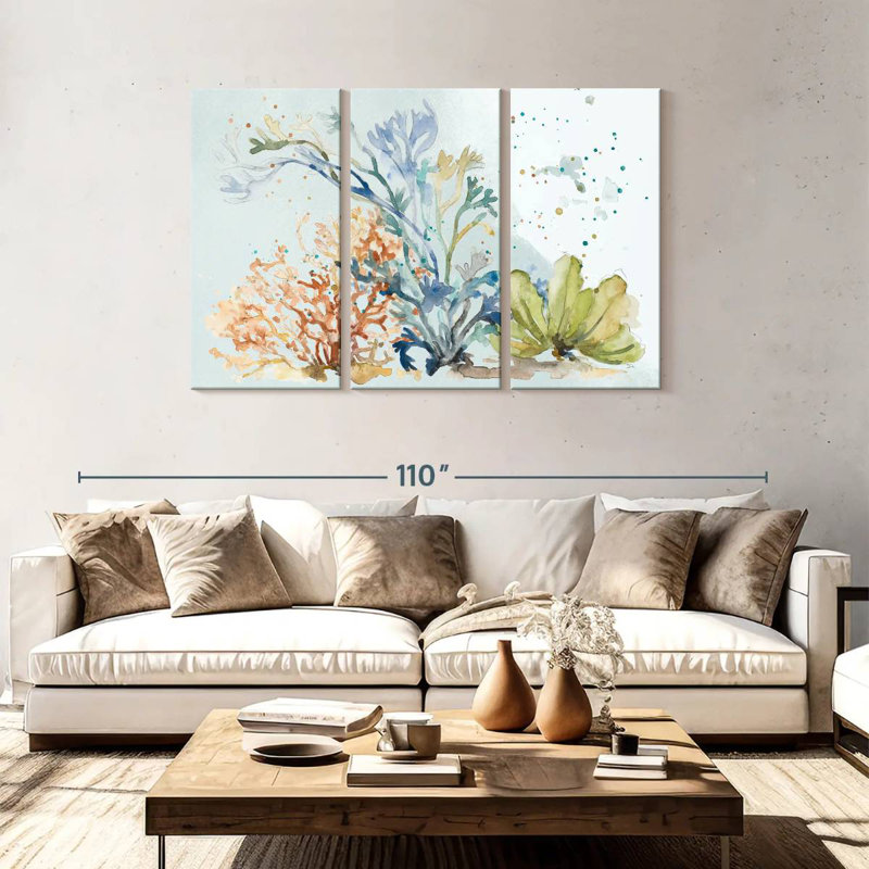 Brampt sous les plantes marines, H 48 po x l 74 po