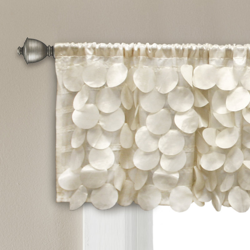 Solid Colour Scalloped Window Pelmet, Ivory