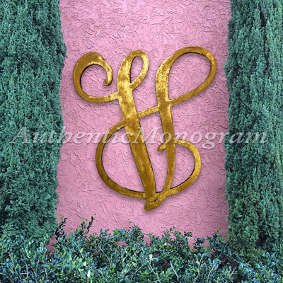 Décoration murale lettre monogramme en bois à signe dollar