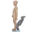 Mannequin Valya vidaXL, robe moulante pour vêtements, matériau en PE, base en verre, support en aluminium, beige-677595651