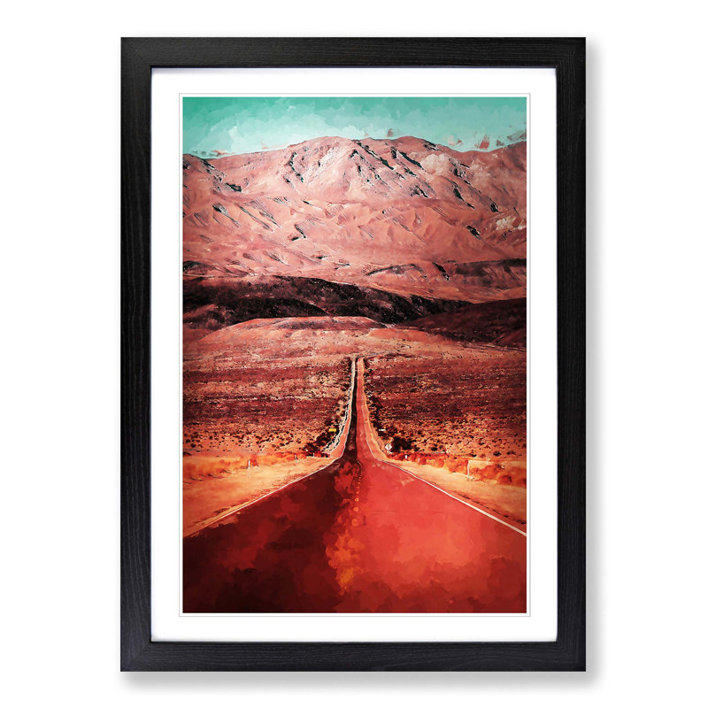 Heading to Death Valley in Abstract - Picture Frame Graphic Art Print, Black Framed, 36cm H x 27cm W x 2cm D