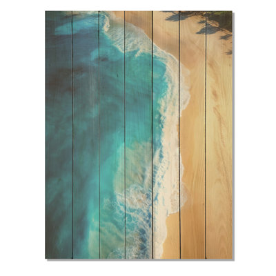 Blue Waves Aérien Beach Escape IV - plage sur bois