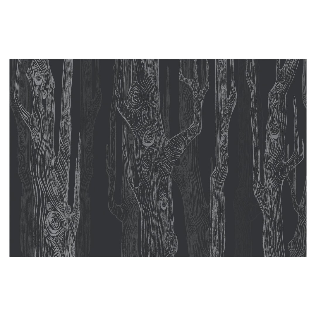 Strukturierte Tapete Anthracite/Grey Forest 3,2 m x 480 cm