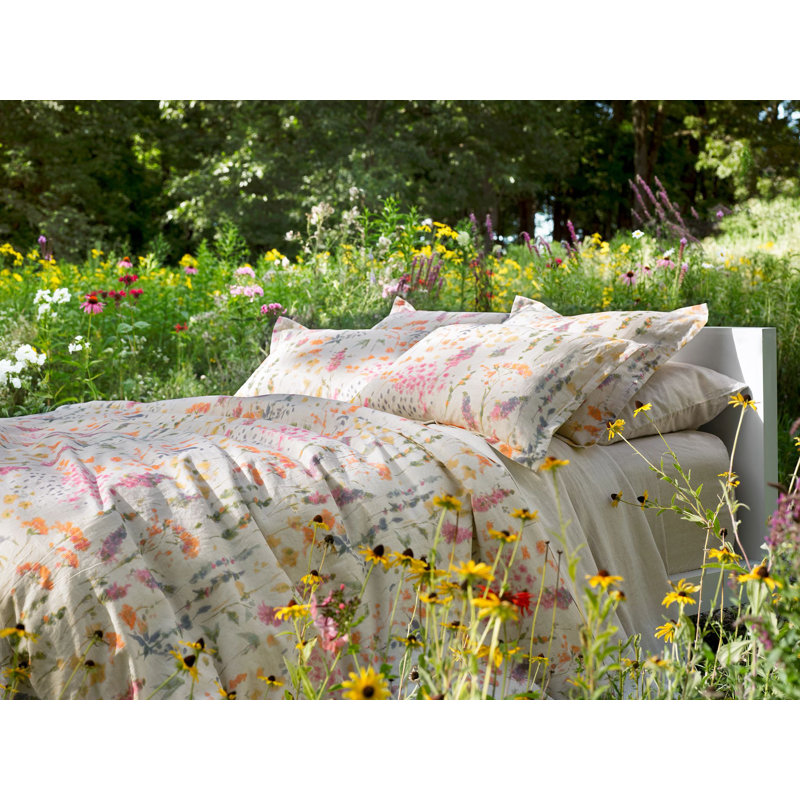 Floral Cotton Pillow Sham, King