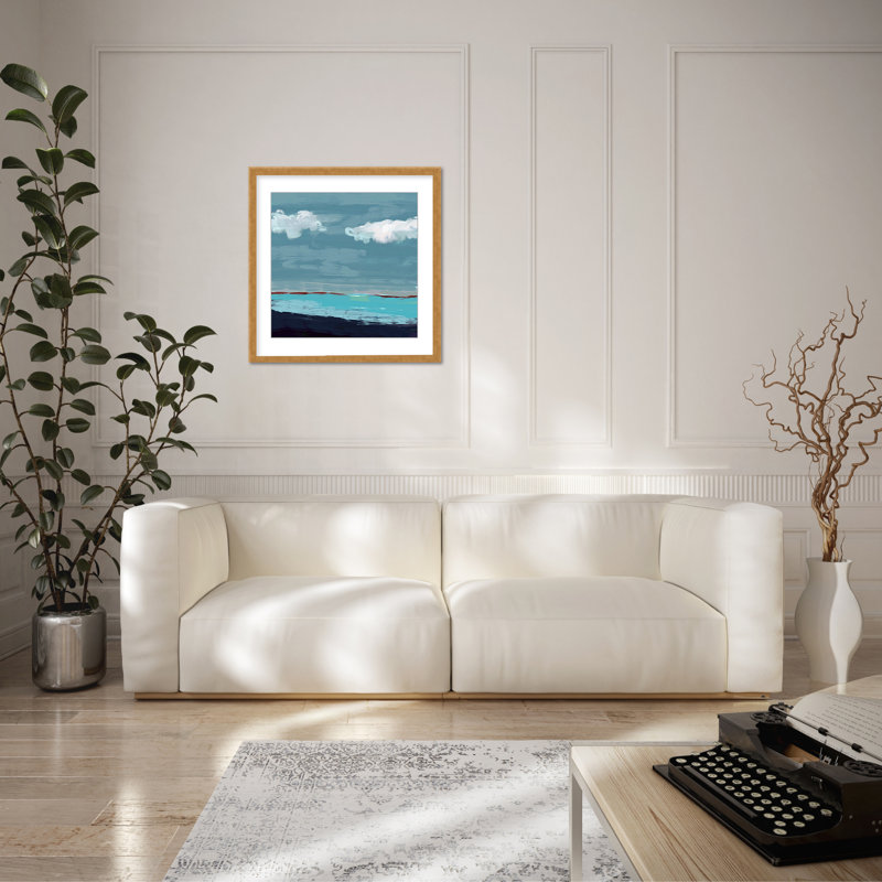 Coastal Retreat Radiant Horizons: Abstract Seascape, 48" H x 48" W