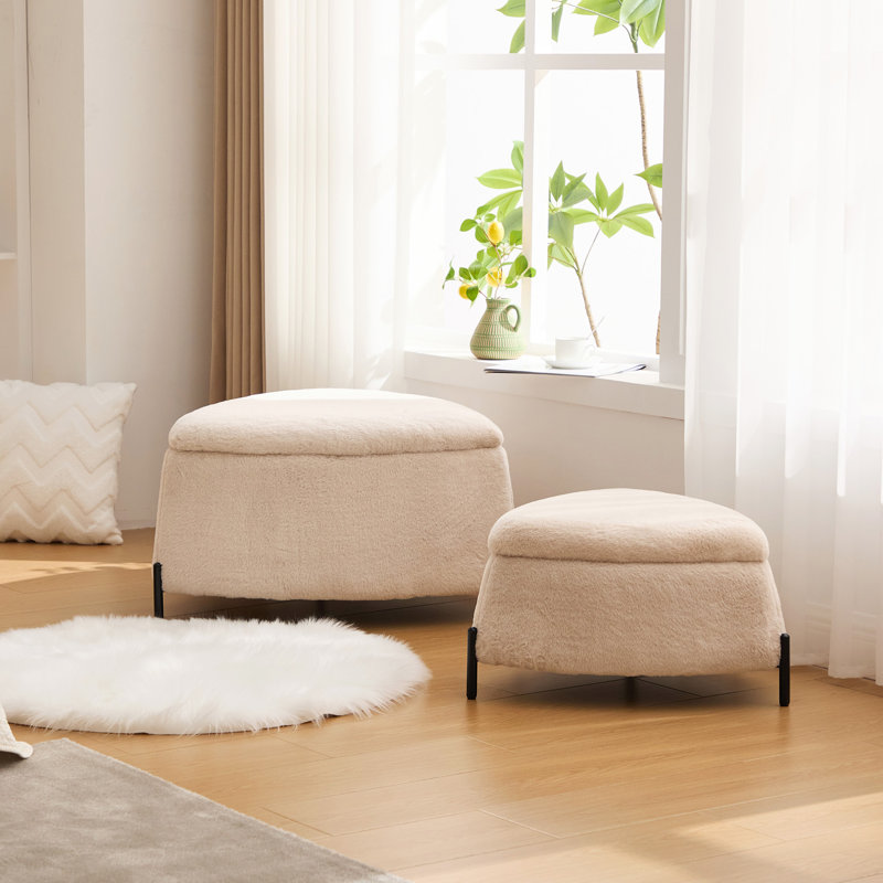 Tabouret à langer avec repose-pieds 29 po, Chameau clair