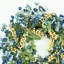 Couronne de porte 24 po avec ressorts et baies artificielles