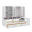 Lit de jour en bois avec trois tiroirs, rangement combiné, bureau et système d'étagères-800983315-800983314