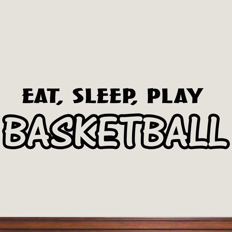 Décalcomanie murale basket sleep play Donegore, 9,5 x 30