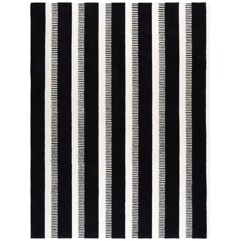 Genre 153 Hand Tufted Wool Pile Striped Rug, Rectangle 8' x 10'