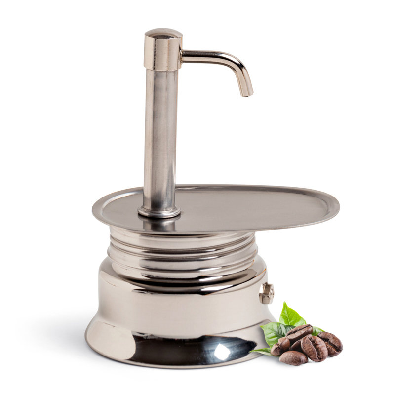 Cafetière à bec unique à 1 tasse - Machine à espresso en acier inoxydable pour cuisinière - Machine à café italienne pour espresso, cappuccino et moka - Cafetière portative pour la maison ou le camping par Kings County Tools