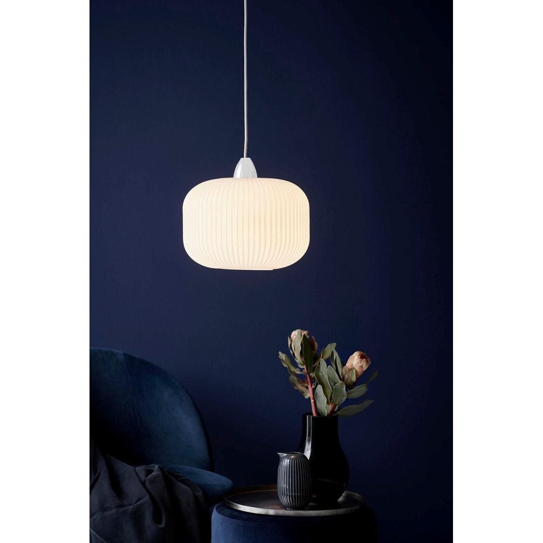 Milford 1 - Light Satin Drum Pendant