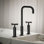 Robinet de lavabo de salle de bain espacé Purist® avec poignées en croix et bec en col de cygne haut