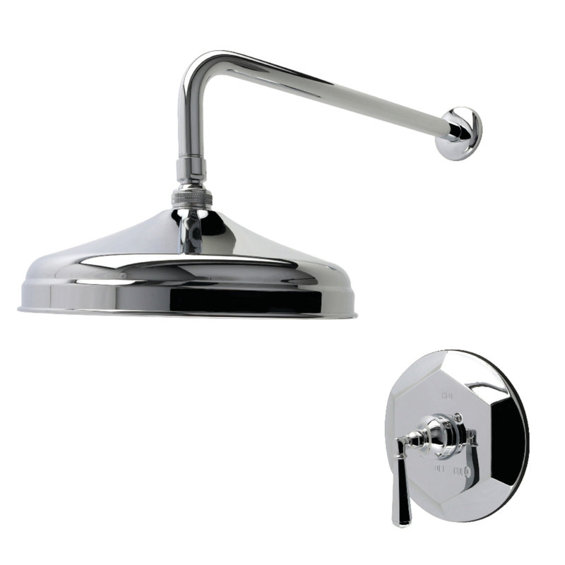 Robinet de douche à poignée simple en laiton Kingston, garniture seulement Kingston, Chrome poli