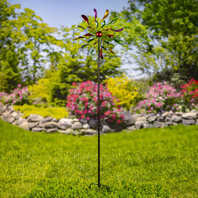 68.25" Tall Abstract Metal Windmill Stake "Amelia"