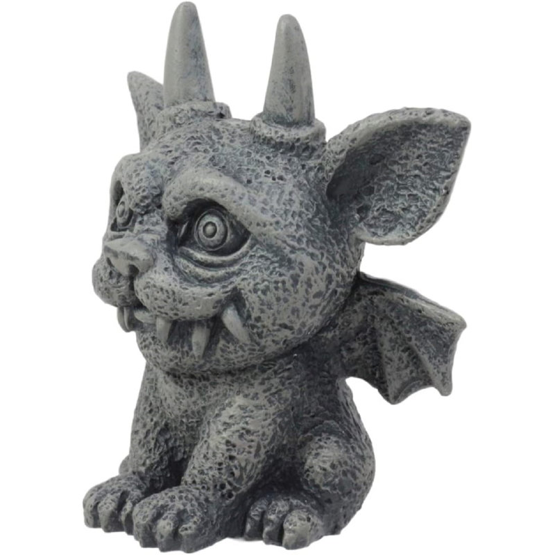 Figurine de demoiselle gothique à chat