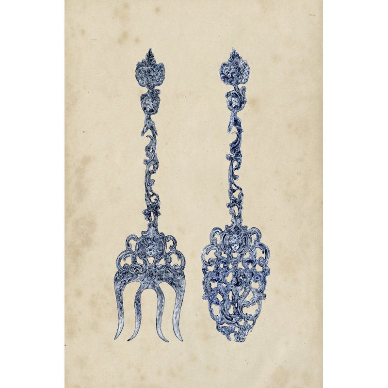 Antique Utensils I by Melissa Wang - Wrapped Canvas Print, 46cm H x 30cm W x 3.8cm D