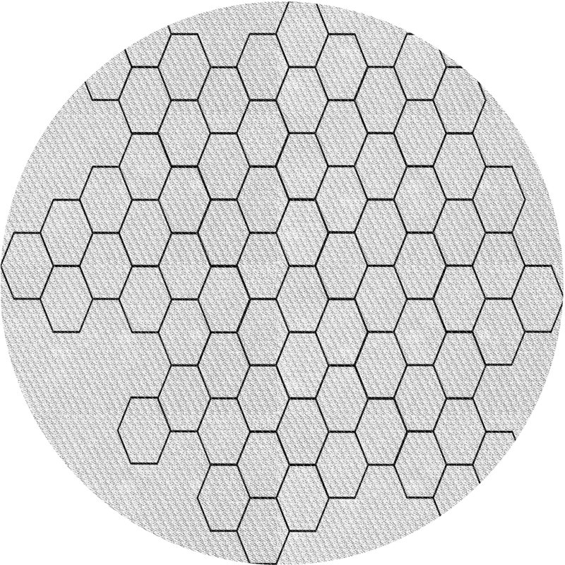 Geometric Indoor Rug, Round 7'