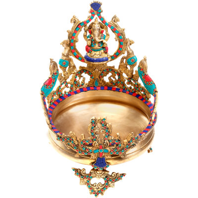 Bol décoratif en métal doré