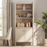 Armoire de cuisine avec rangement à porte réglable, naturel