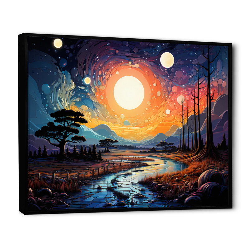 «Power Lines Enchanted Wires I», reproduction sur toile, H 30 po x l 40 po x P 1,5 po, Cadre flottant noir
