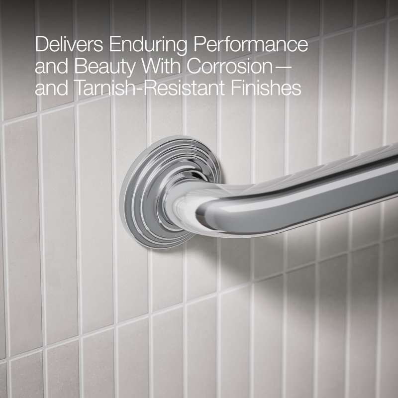 Traditional Grab Bar, Polished Stainless, 42"W