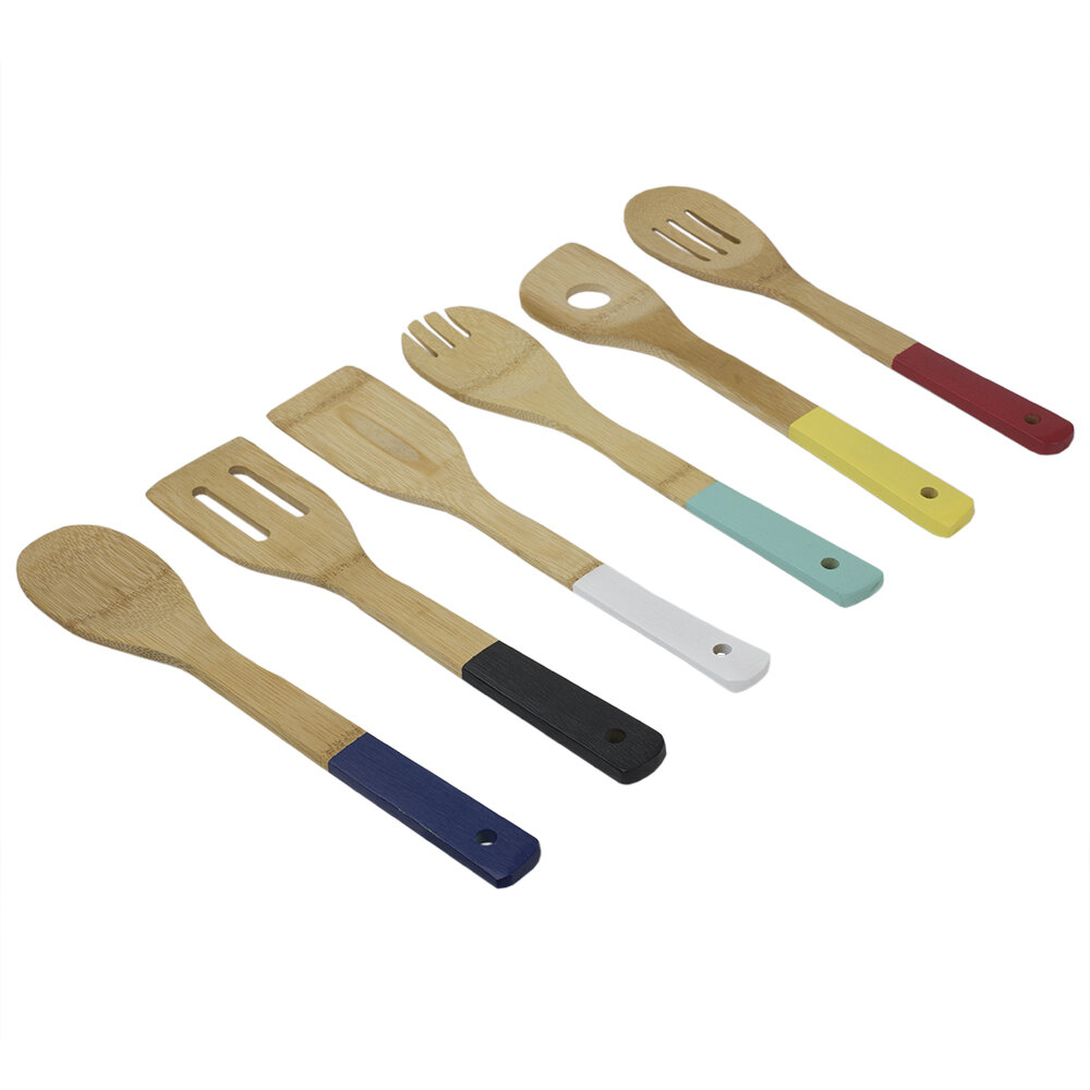 Home Basics 6 Piece Bamboo Kitchen Tool Set