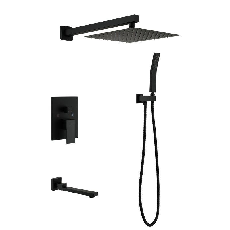 All-In-One Kit with Rough in-Valve, Matte Black
