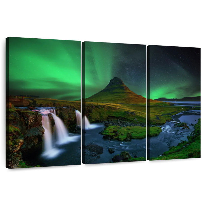 Alvord Kirkjufell - lueur verte, H 24 po x l 38 po