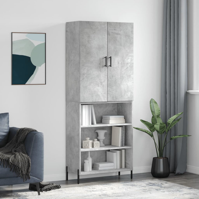 Parkstone 69.5cm Sideboard, Concrete Grey