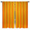 Rideaux de fenêtre orange à rayures transparentes et obscurcissant - 2 panneaux
