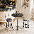 Bistro Pub Table Round Adjustable Height Bar Cocktail Table Swivel Dining Table with Chrome Base-107125754
