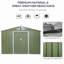Remise de rangement extérieure 9 pi x 6 pi, maisonnette de jardin avec fondation, 4 évents et 2 portes coulissantes faciles pour la cour, le patio, le garage, la pelouse, vert