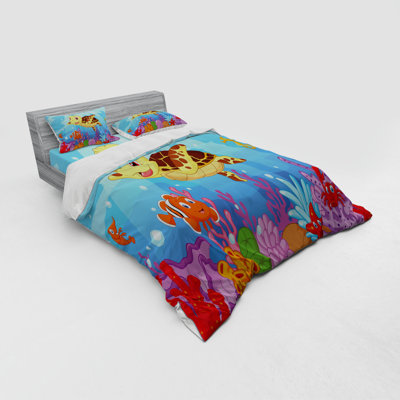 Ensemble de housse de couette en microfibre multicolore