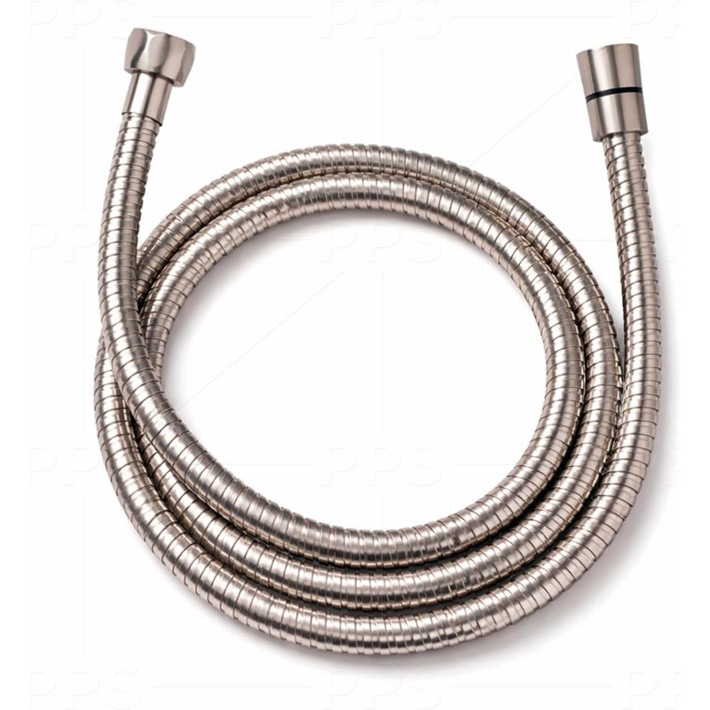 Tuyau de douche Tuyau de pomme de douche en acier inoxydable avec raccord fileté 1/2 pouce, finition nickel brossé, Nickel