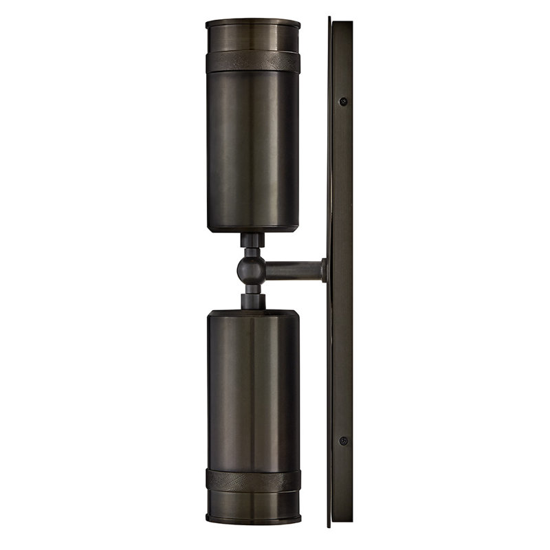 Pratt 19" Aluminum Pivotable Wall Mount Lantern, Black Oxide