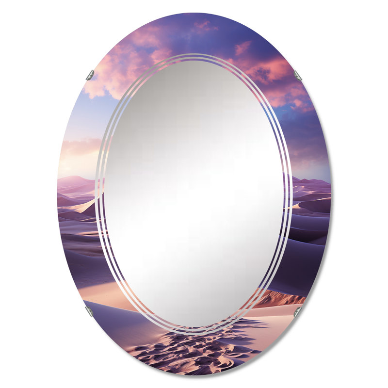 Duo - Miroir mural égyptien ovale, 36 po x 24 po