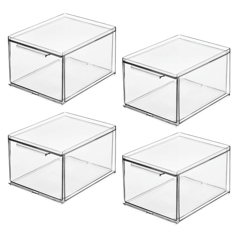 Stackable Kitchen Storage Drawer - Pull-Out Sliding Bin for Fridge, Pantry, Under-Sink, or Cabinet