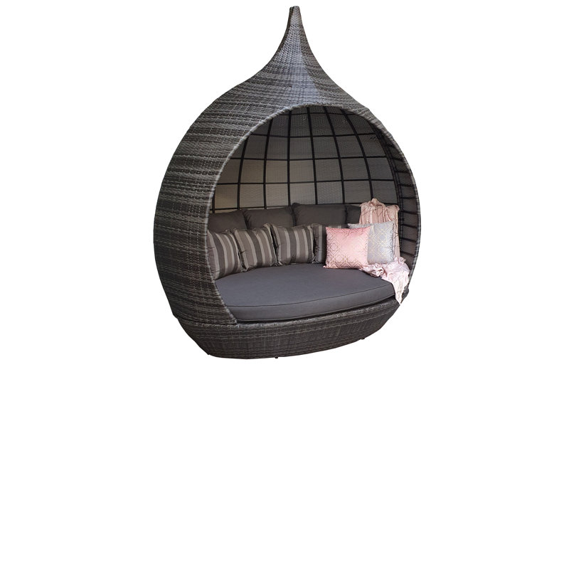 Pearl 220 cm W Patio Daybed with Cushions, Grey