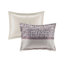 Ensemble d'édredon 7 pièces jacquard mauve