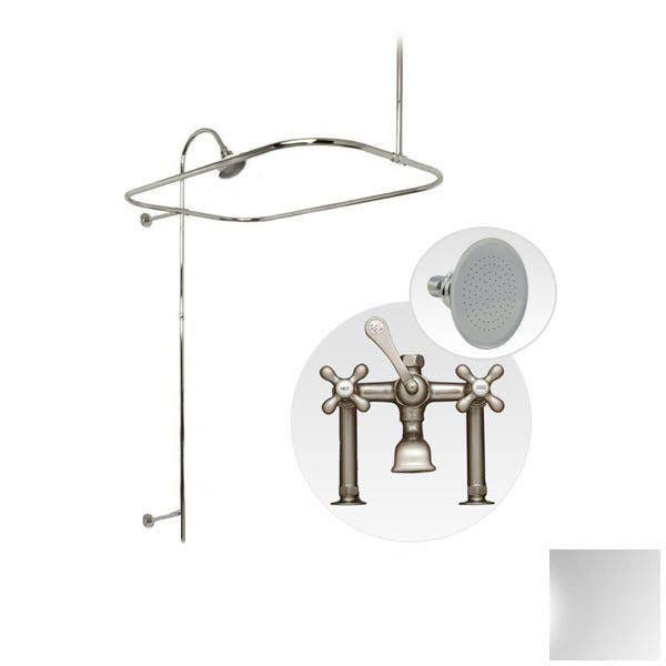 Garniture de robinet de baignoire à deux poignées à fixation sur le comptoir, Chrome