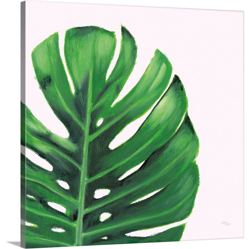 Art mural sur toile déclaration Palms IV, Toile tendue, H 30 po x l 30 po x P 1,25 po