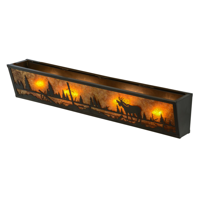 Rustic Lodge 4 - Light Bath Bar, Amber, T10