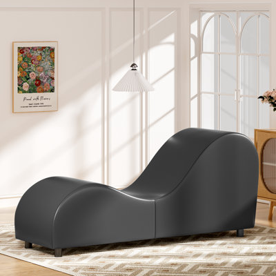 Chaise longue en velours courbé avec housse amovible, gris foncé