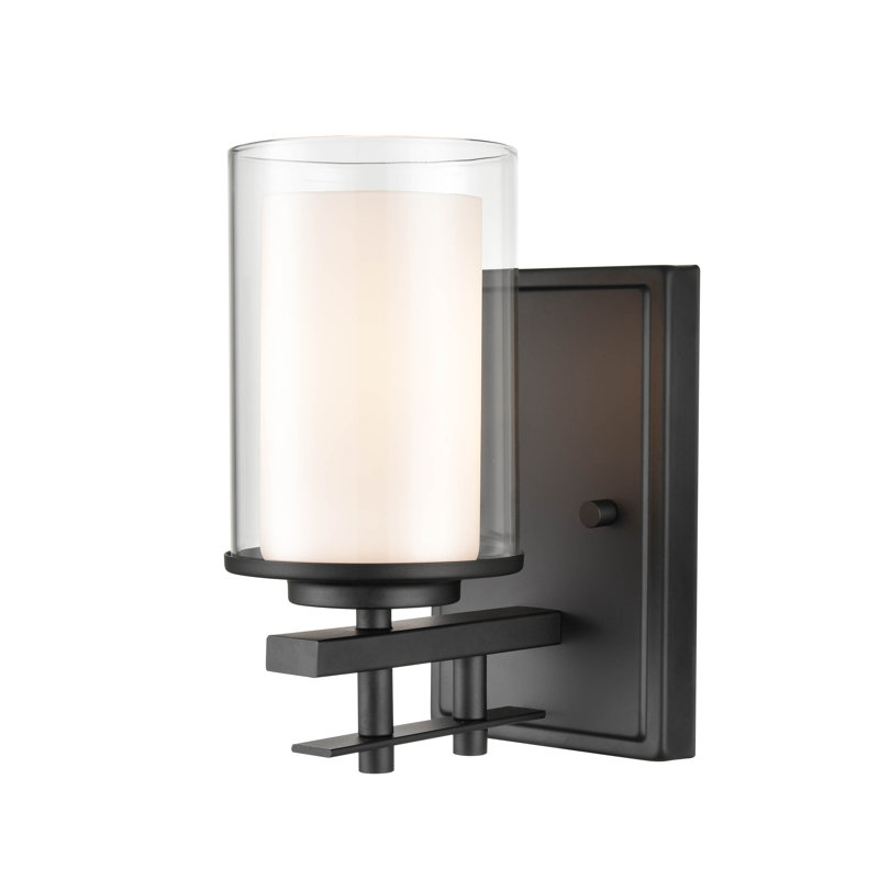 Reeser Steel Armed Sconce, Matte Black