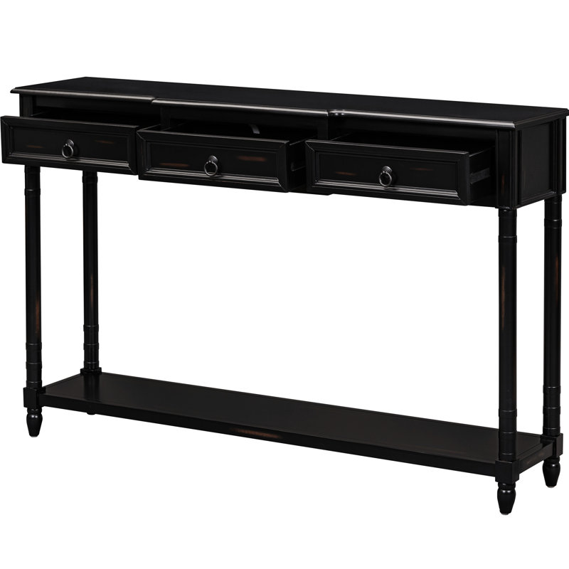 Console avec tiroir et tablette stable, Espresso