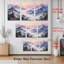 «Misty Mountain Landscape», reproduction d'art sur toile tendue sur toile (ensemble de 3)-118681238
